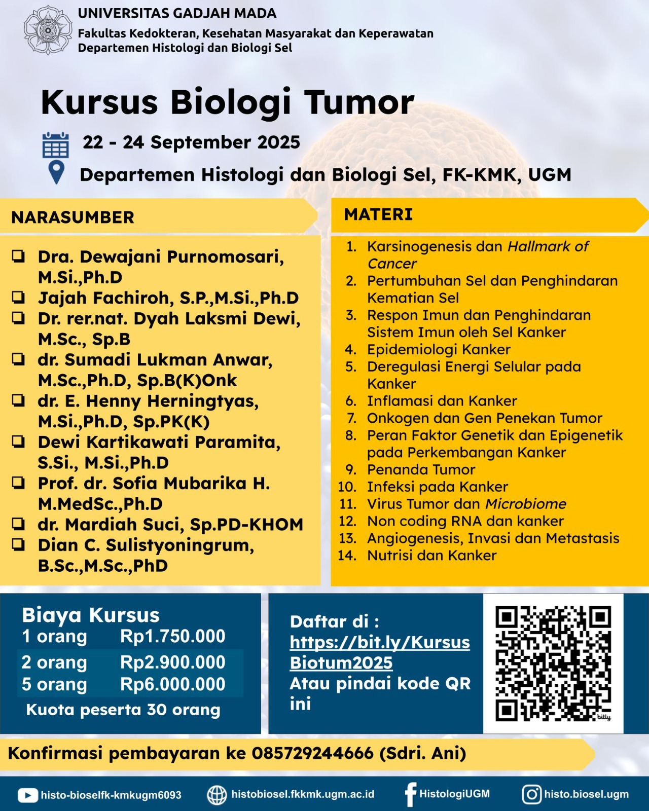 Kursus Biologi Tumor 2025