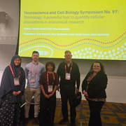 bersama pembicara lain di simposium “Stereology: A Powerful Tool to Quantify Cellular Populations in Anatomical Research”